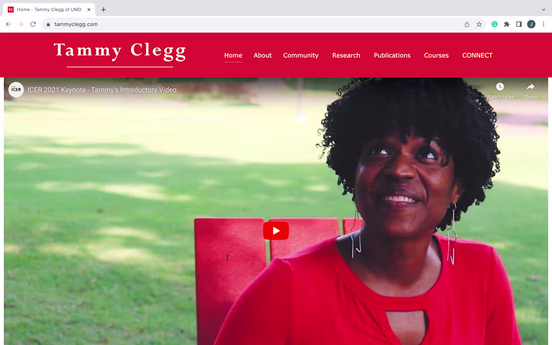 Cover image for Designed website for University of