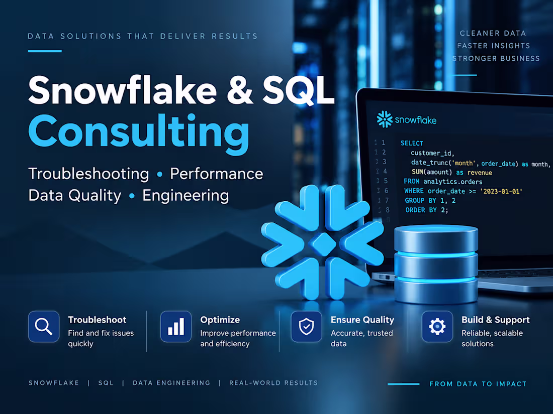 Cover image for Snowflake & SQL Consulting