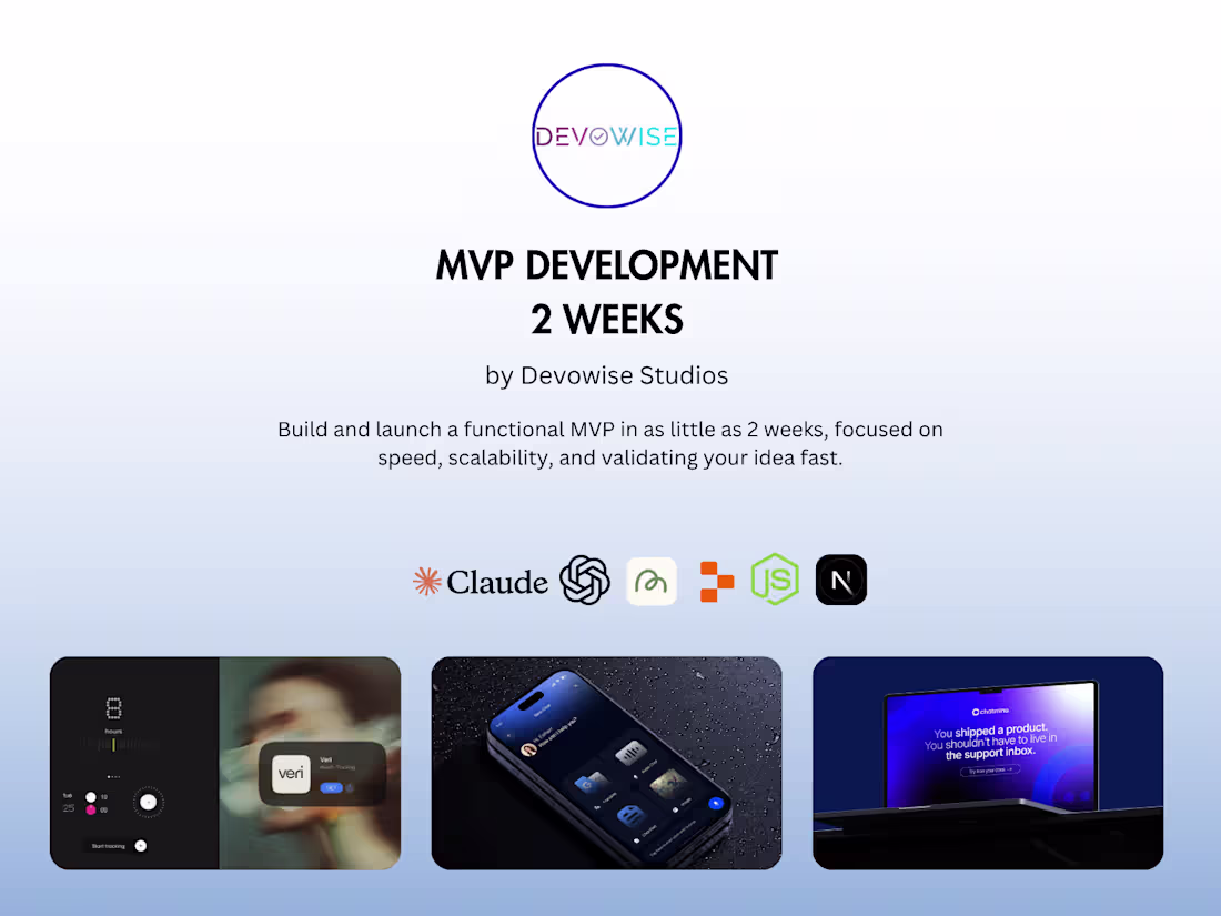 Cover image for We Build AI MVPs in 2 Weeks - From Idea to Launch