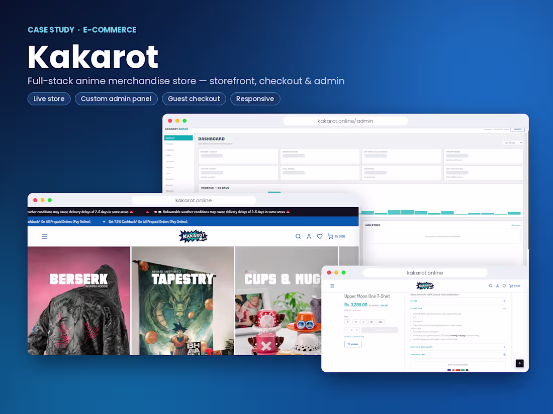 Cover image for Kakarot — Full-Stack Anime Merch E-Commerce Store