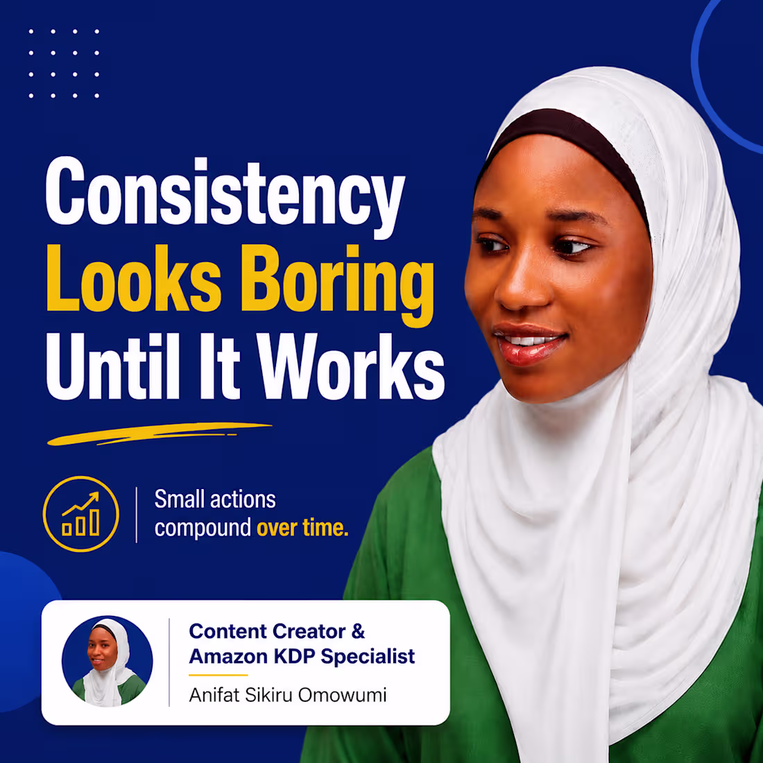 Cover image for Consistency rarely feels exciting.
Most days,