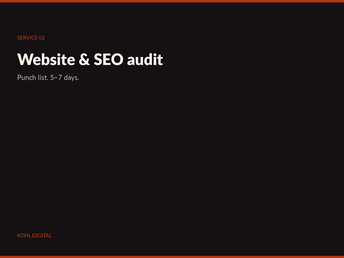 Cover image for Website & SEO audit
