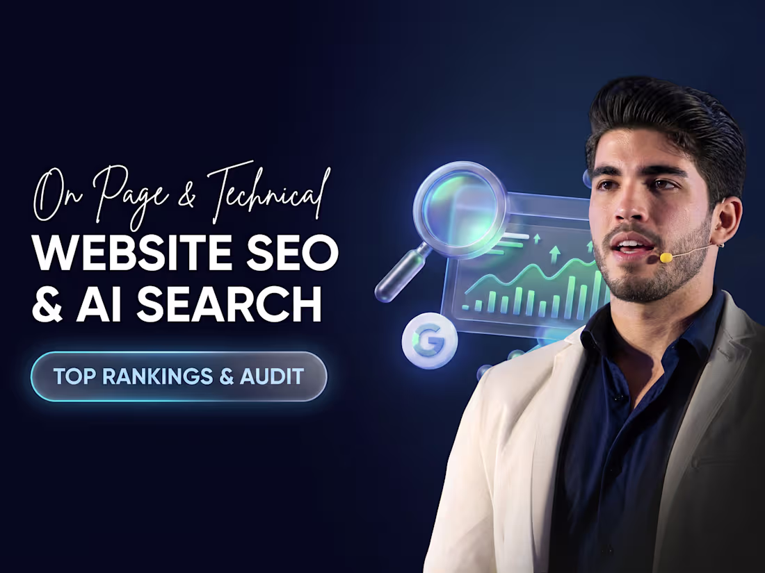 Cover image for  technical on page SEO optimization, website audit and ai search