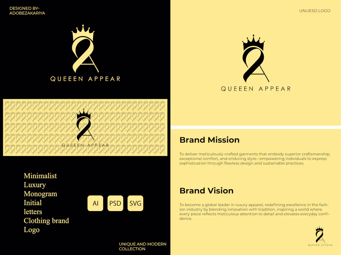 Cover image for QA cosmetic monogram logo initial