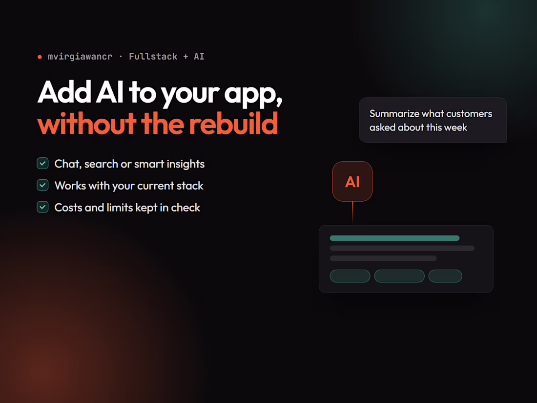 Cover image for AI Integration for Your Existing App
