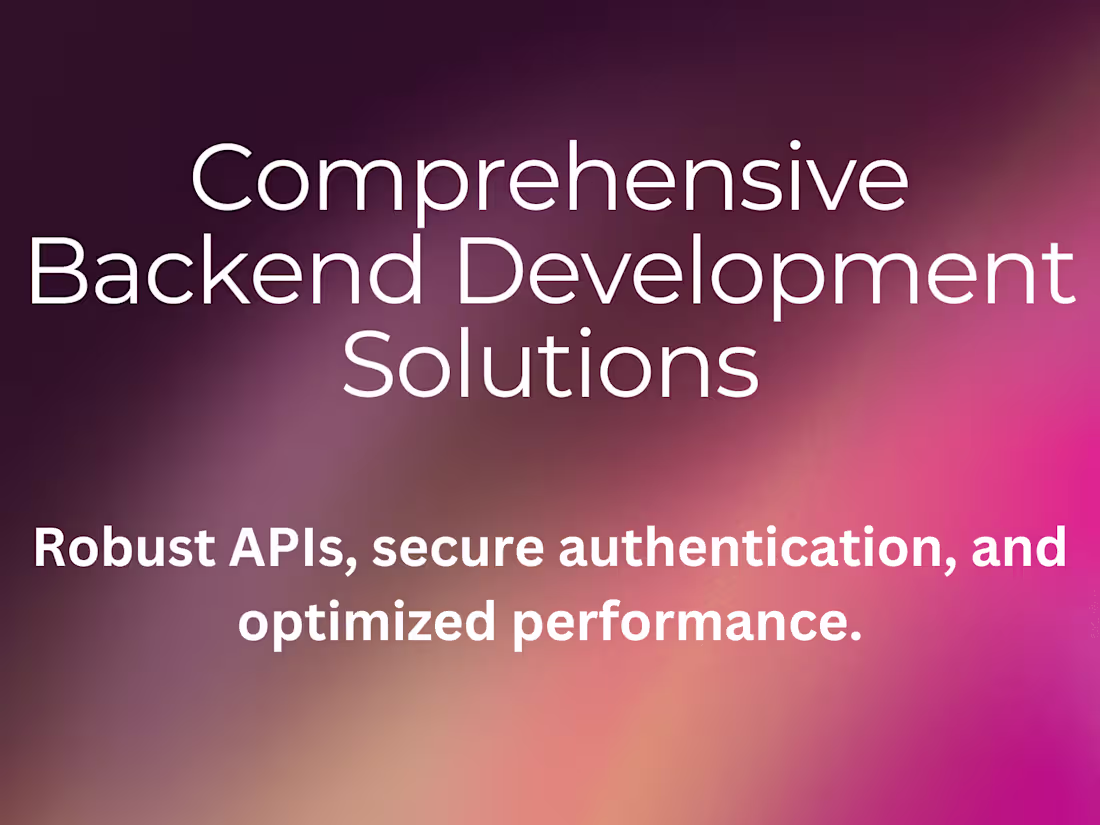 Cover image for Backend Development