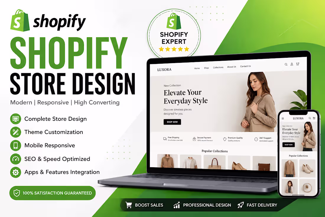 Cover image for Shopify Store Designer | Ecommerce Website Specialist