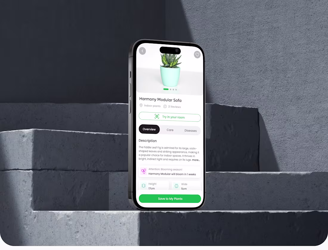 Cover image for PLANTIQUE mobile app design | UX/UI Design