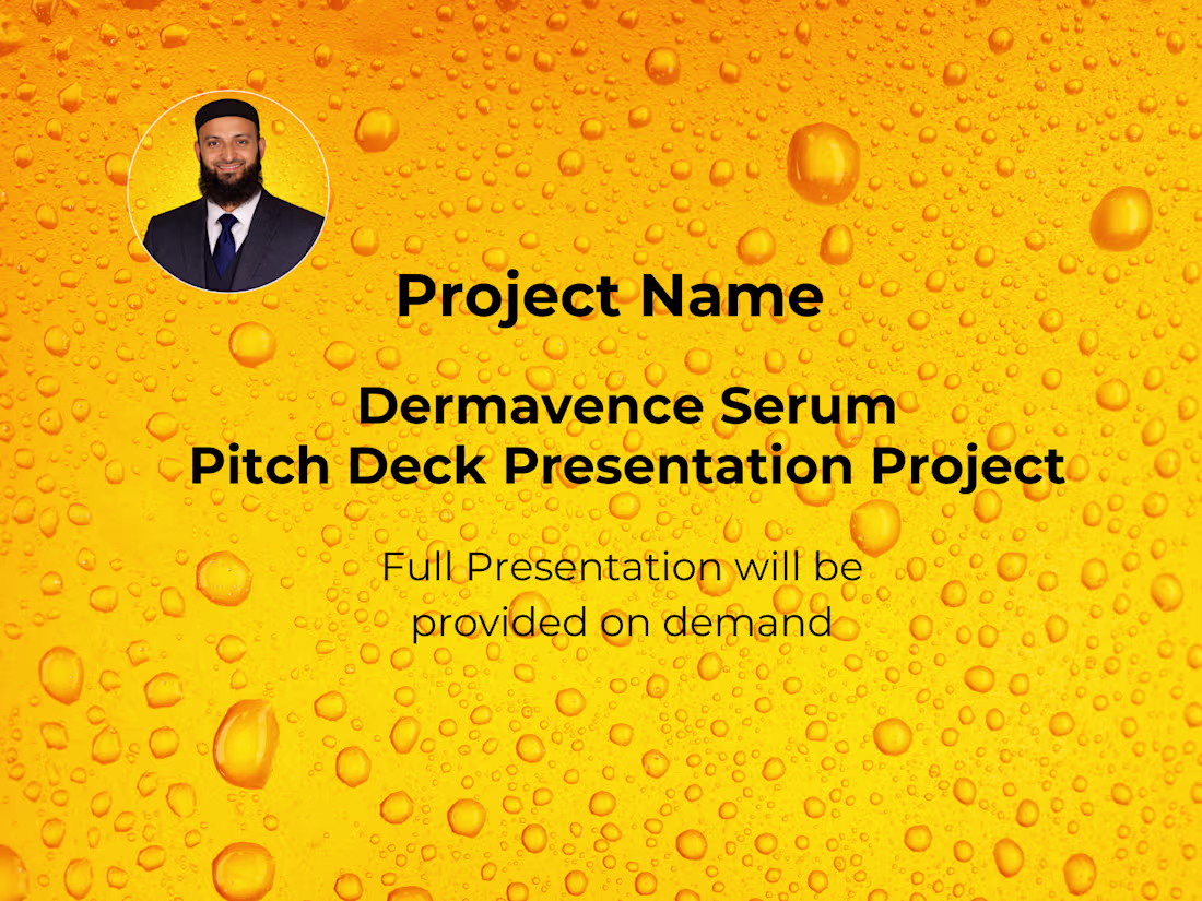 Cover image for Dermavance Serum – Pitch Deck