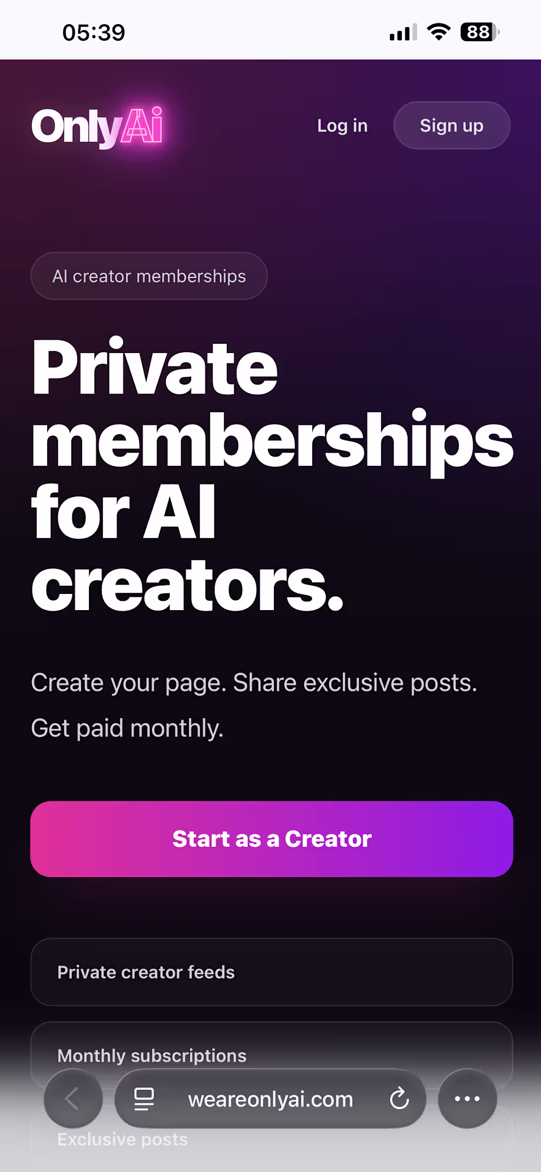 Cover image for OnlyAI — AI Creator Membership