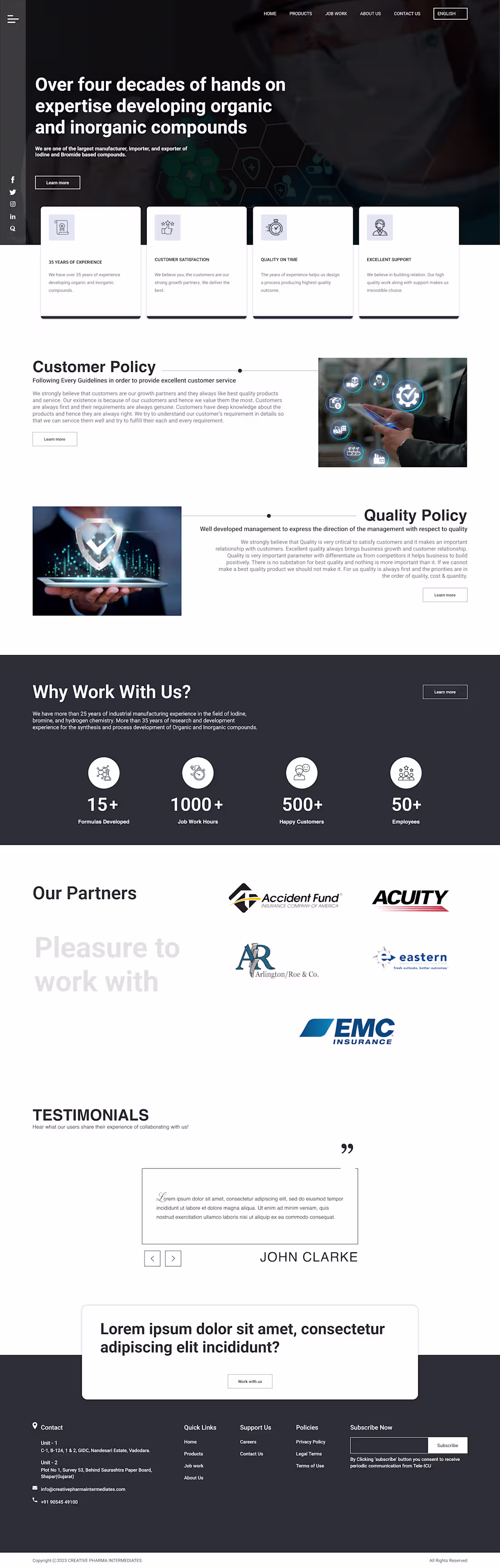 Cover image for Pharmaceutical Website