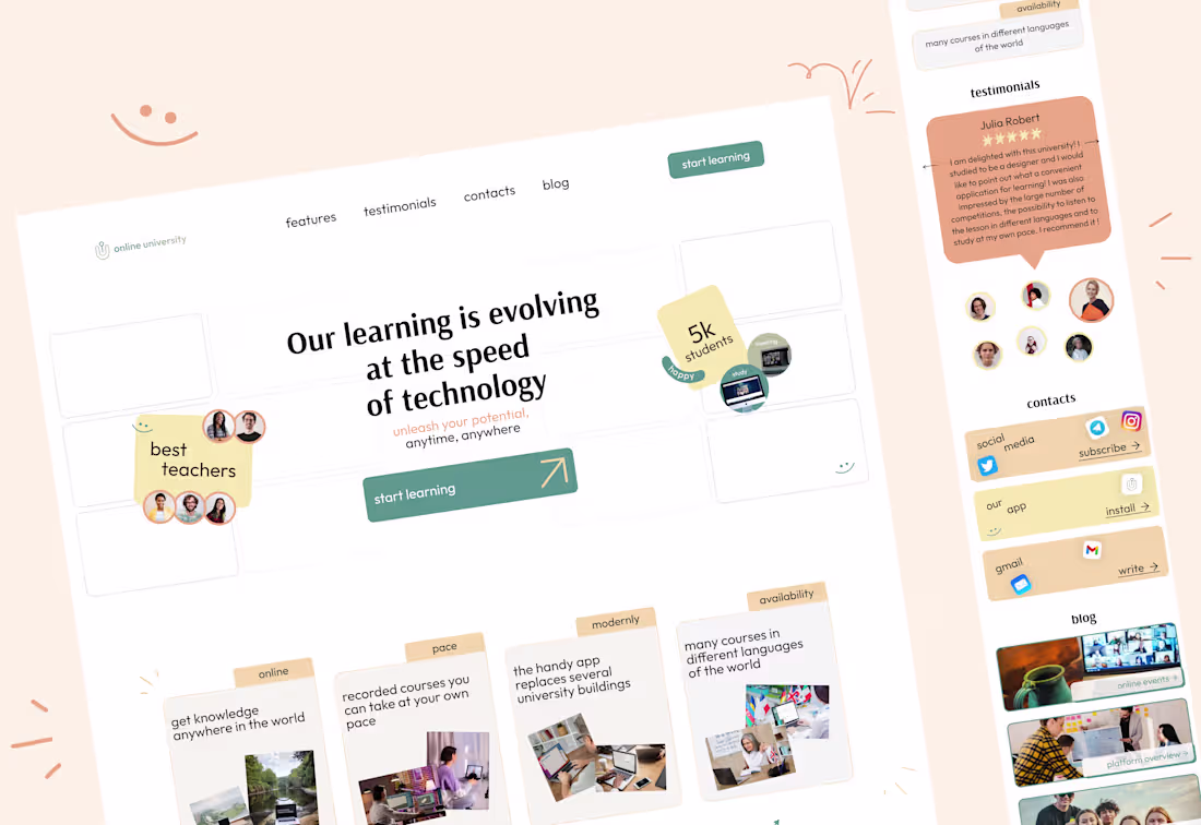 Cover image for EdTech Platform Landing Page Design