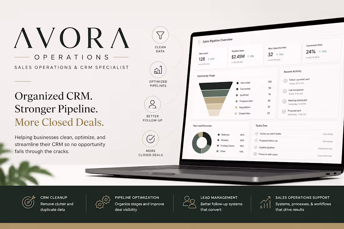 Cover image for CRM Cleanup & Sales Pipeline Optimization