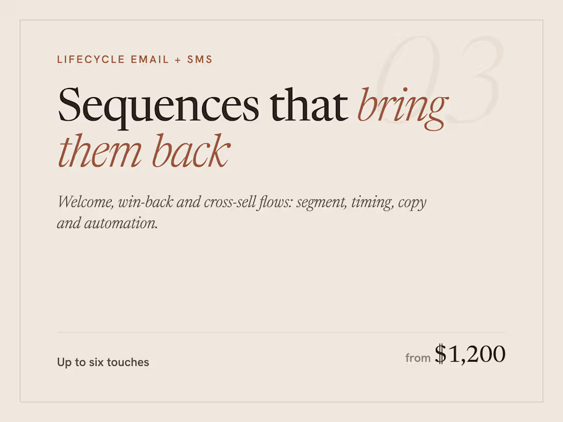 Cover image for Lifecycle Email and SMS Sequence Build
