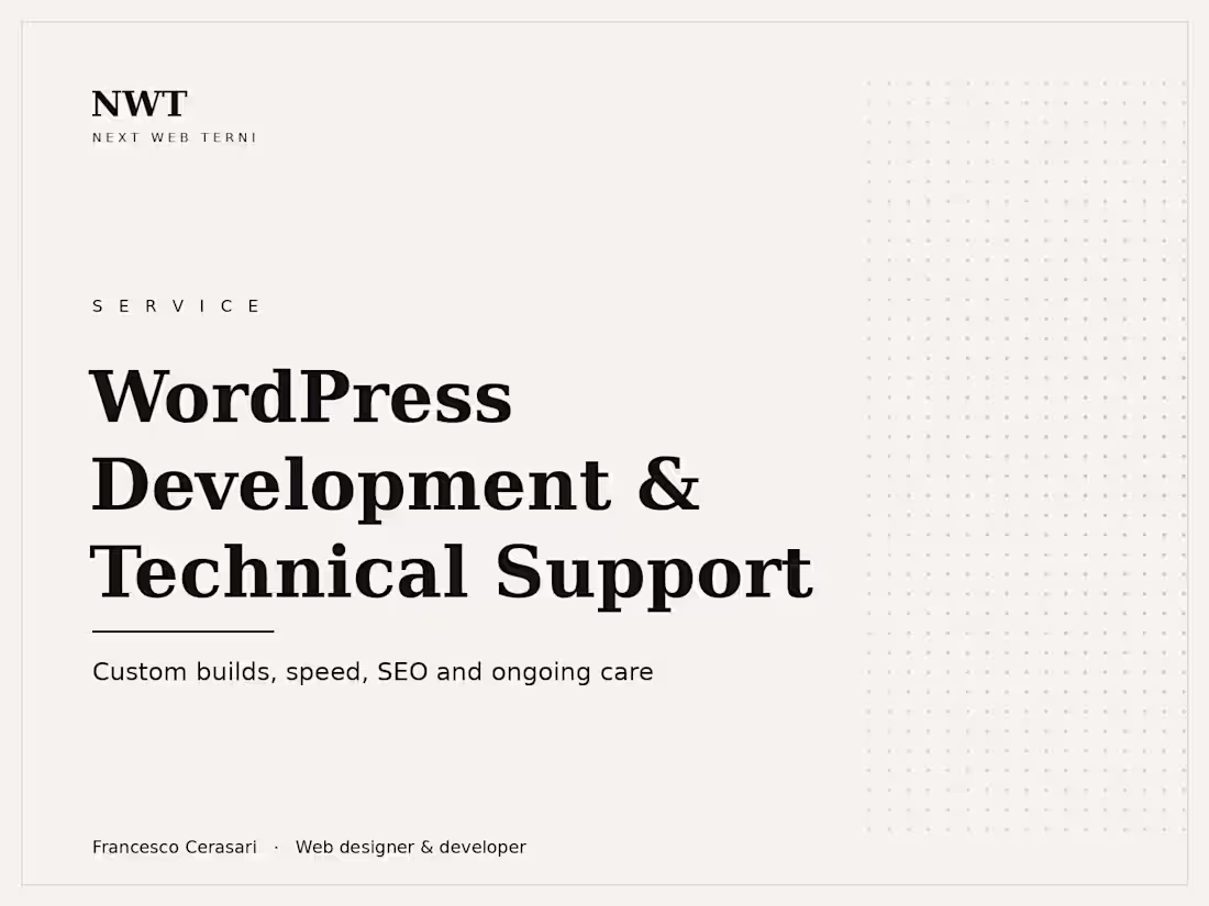 Cover image for Professional WordPress Development & Technical Support