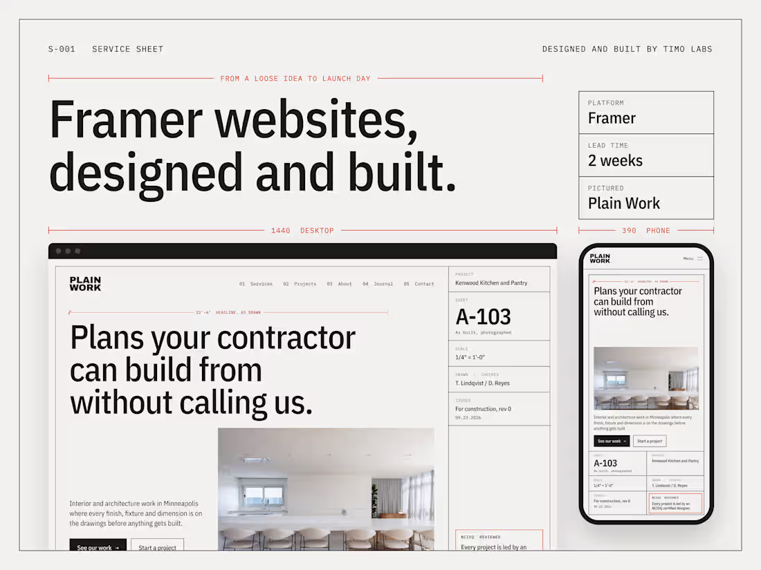 Cover image for Framer Website, Designed and Built