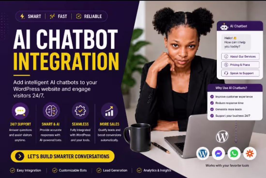 Cover image for AI Chatbot Integration | Smart WordPress Chatbot Setup