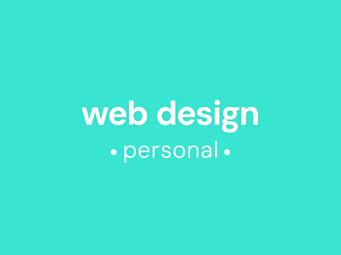 Cover image for Web Design - Personal