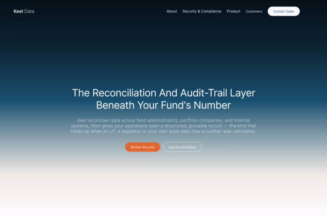 Cover image for Hero section for an audit reconciliation start-up concept pr...