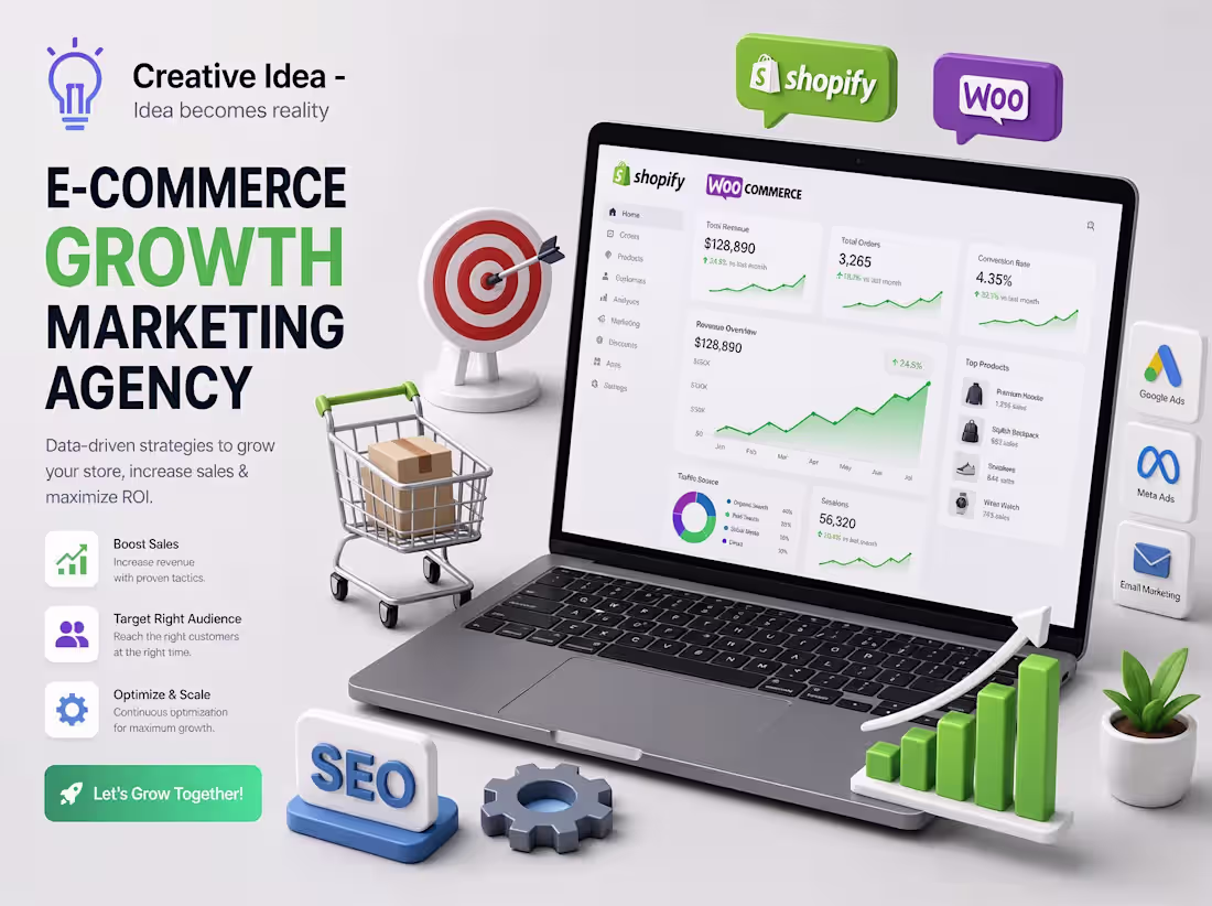 Cover image for Comprehensive E-commerce Growth Marketing & Performance Strategy
