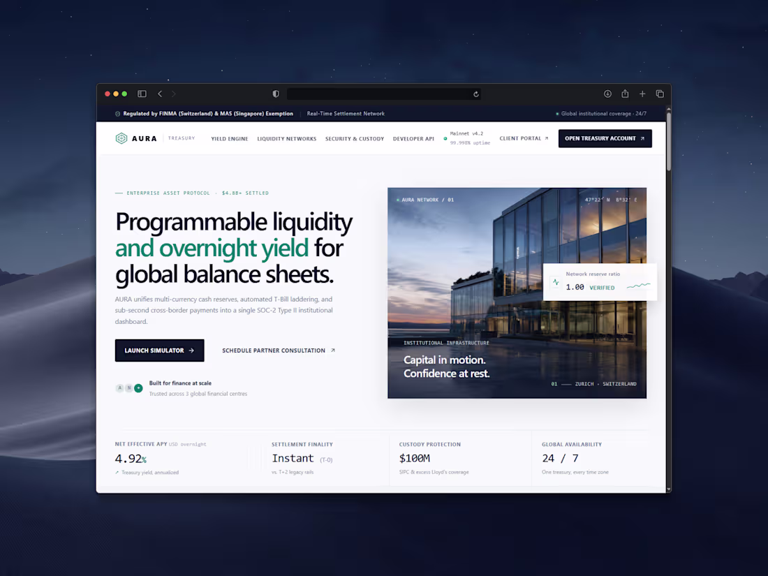 Cover image for High-contrast institutional financial interface with
