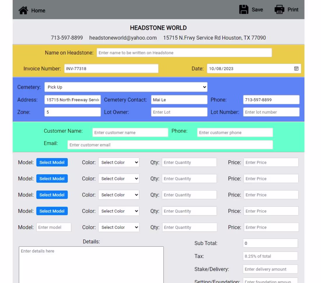 Cover image for Invoice/WorkOrder Management App