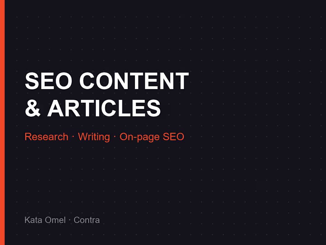 Cover image for SEO Article & Website Content Writing