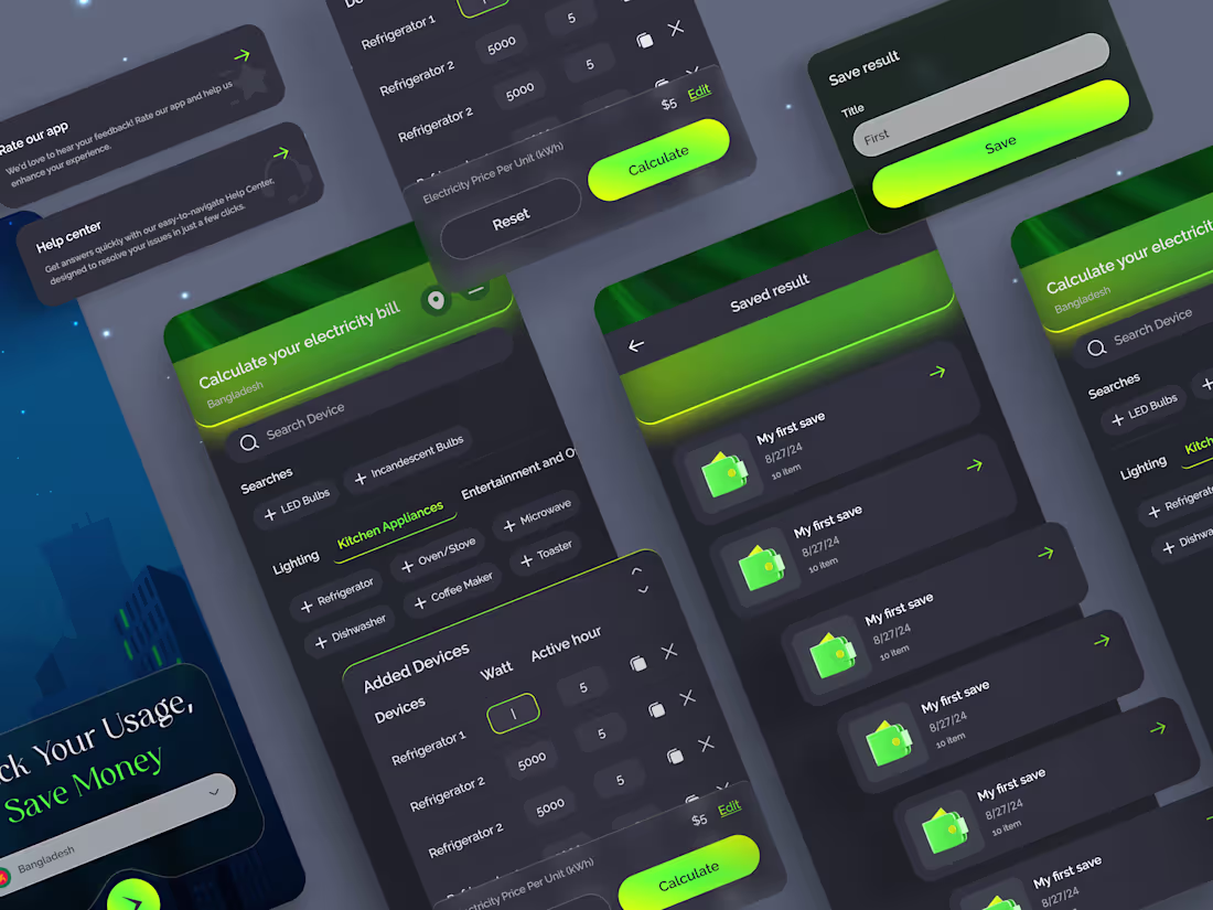 Cover image for Electricity Estimator Mobile App Design

Hey,