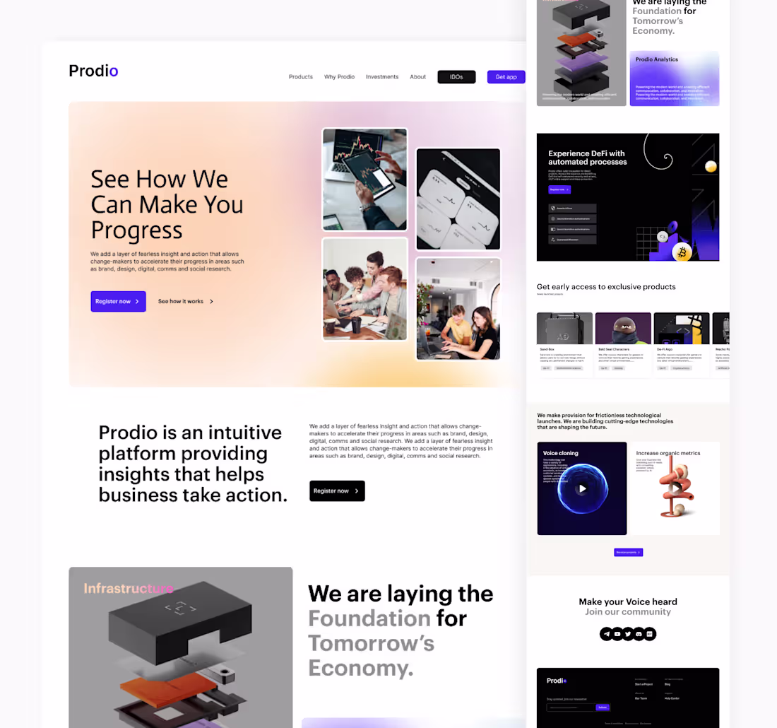 Cover image for Prodio Landing page