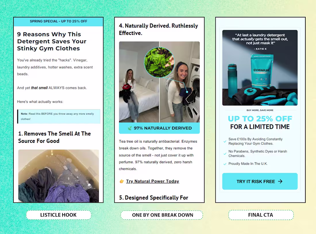Cover image for Gymwash Advertorial Landing Page Development