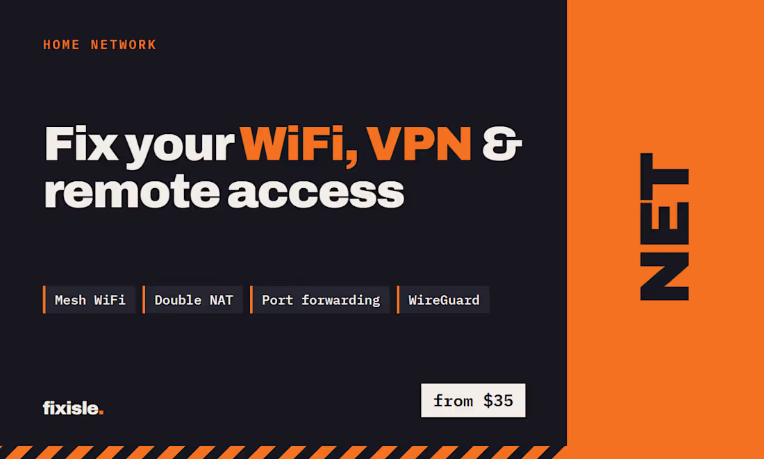 Cover image for Home WiFi, router, VPN & remote access setup