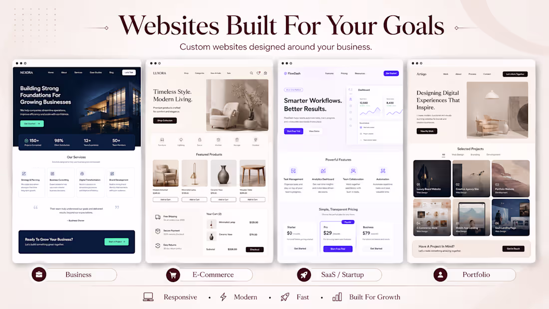 Cover image for I will build your custom website or web app using React.js