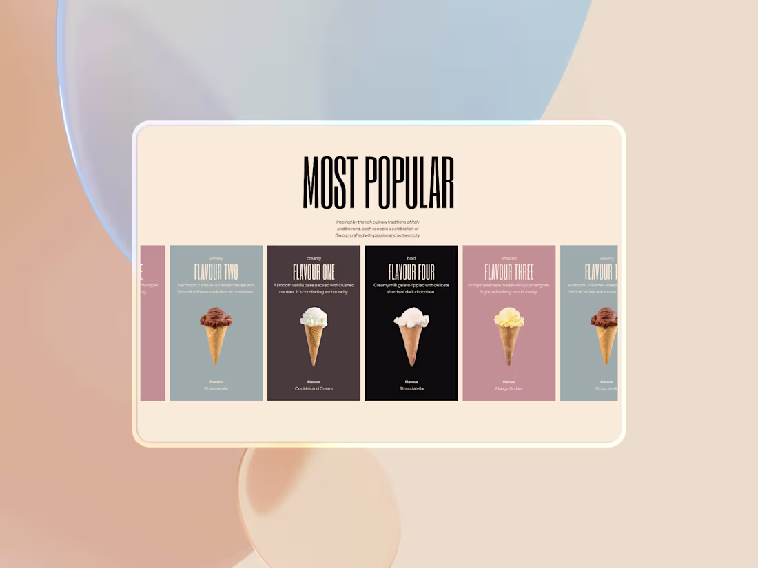 Cover image for Ciao Gelato Website Design