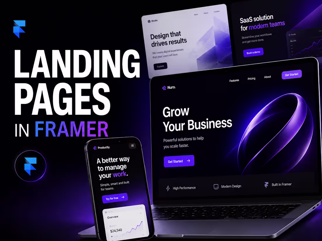 Cover image for High-Converting Landing Page in Framer