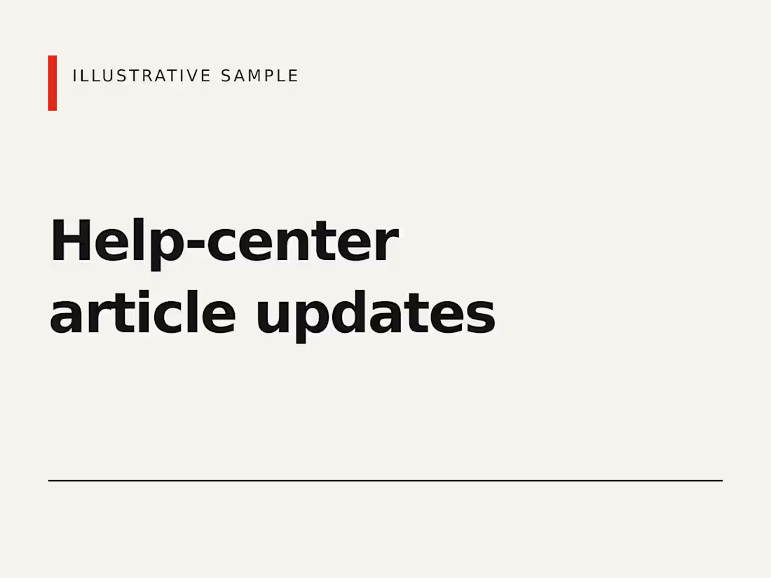 Cover image for Help-center article updates from approved release notes