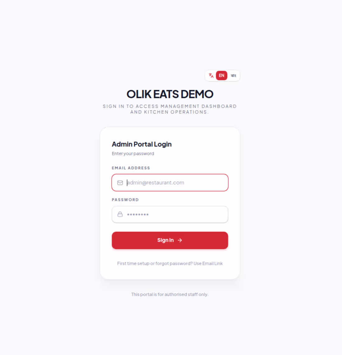 Cover image for Restaurant Admin Panel ( Olik