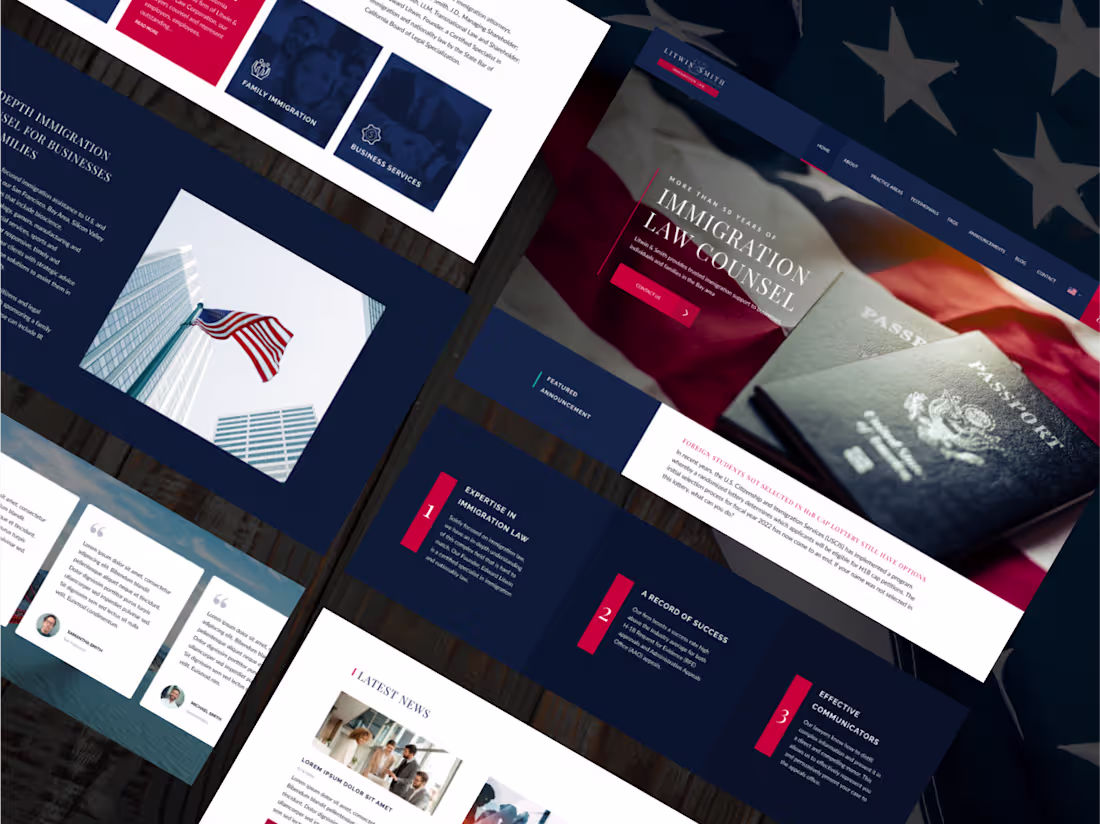 Cover image for Website Design for Litwin & Smith Immigration Law Counsel