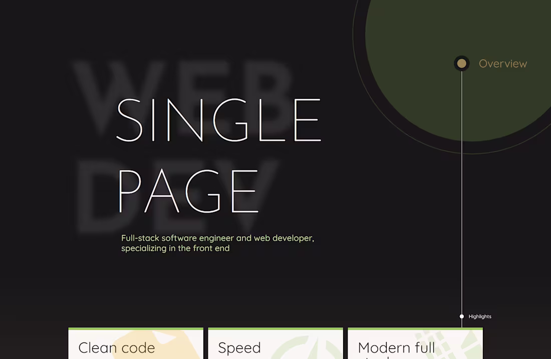 Cover image for Single-page website