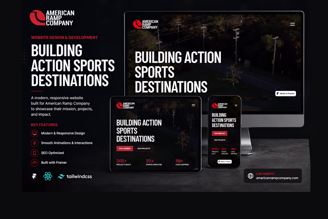 Cover image for American Ramp Company
Modern and visually