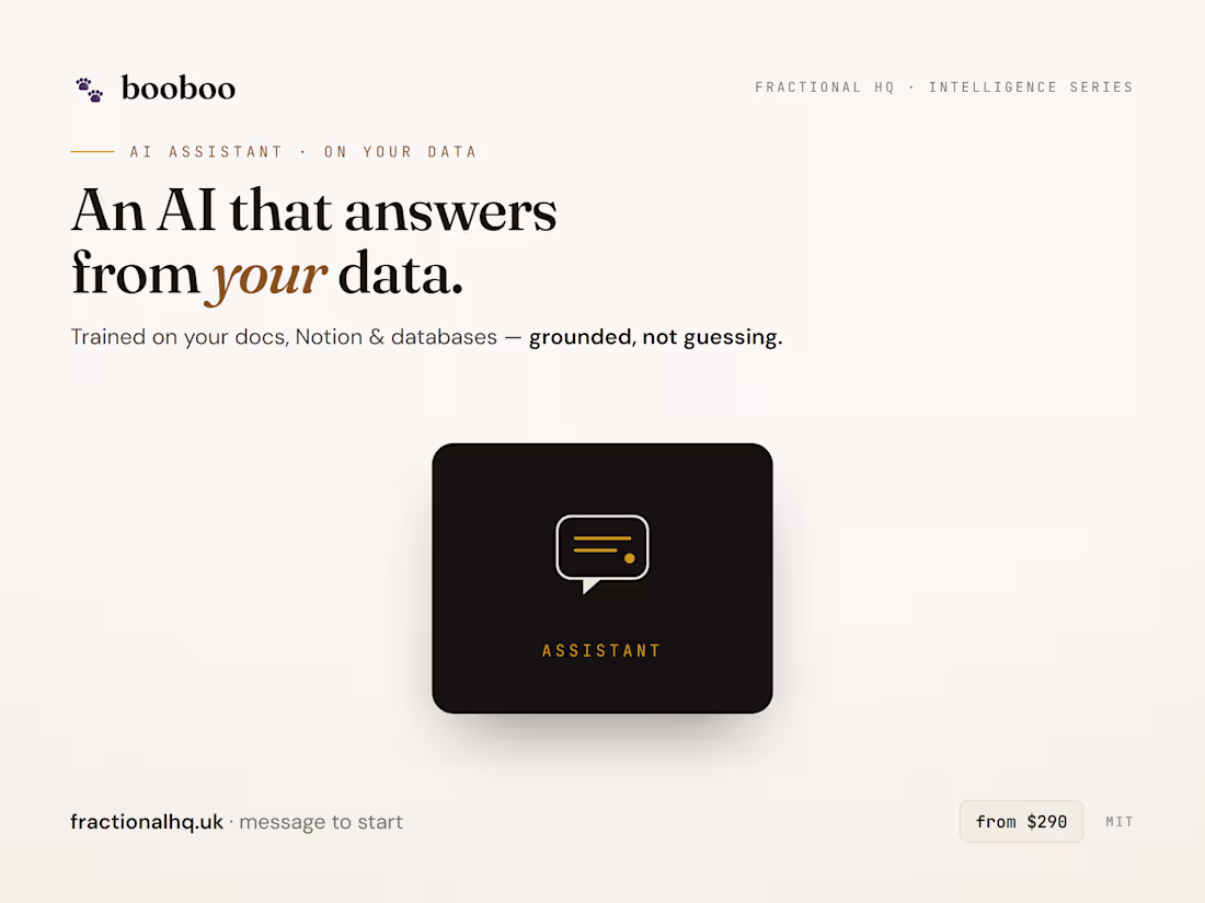 Cover image for An AI assistant that answers only from your real data
