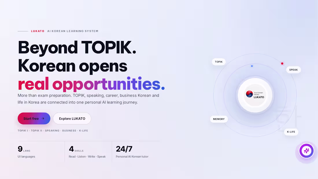 Cover image for TOPIKBOT — AI Korean learning