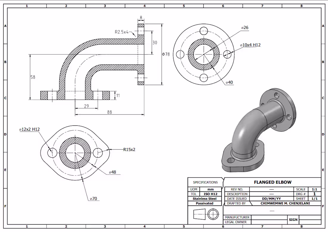 Cover image for FLANGED ELBOW