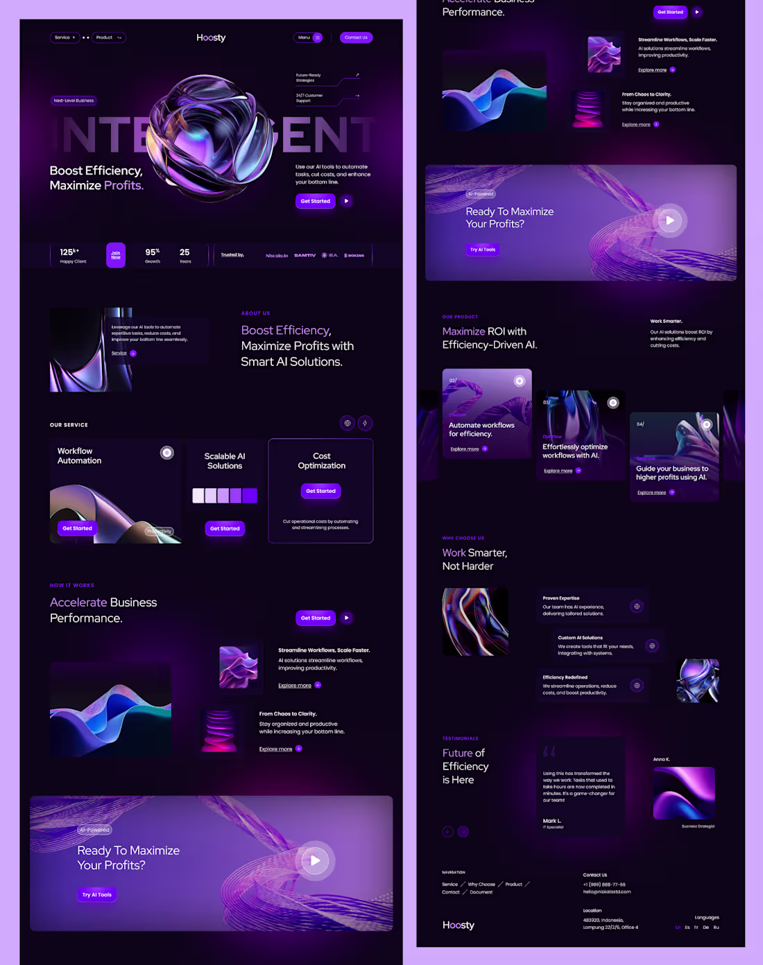 Cover image for Hoosty- AI Business Technology Website
