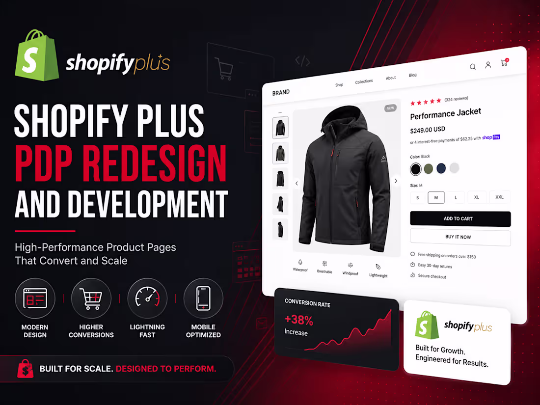 Cover image for Shopify Plus PDP Redesign and Developement