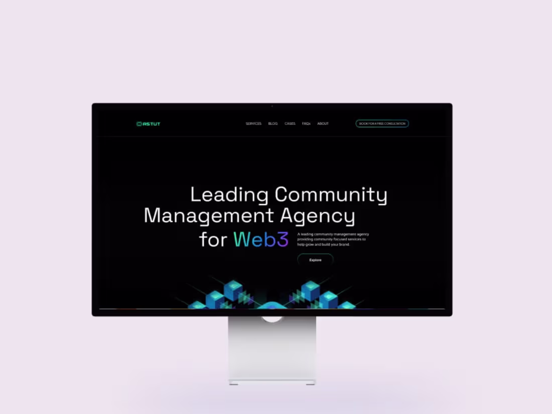 Cover image for Astut: Web3 Saas Website