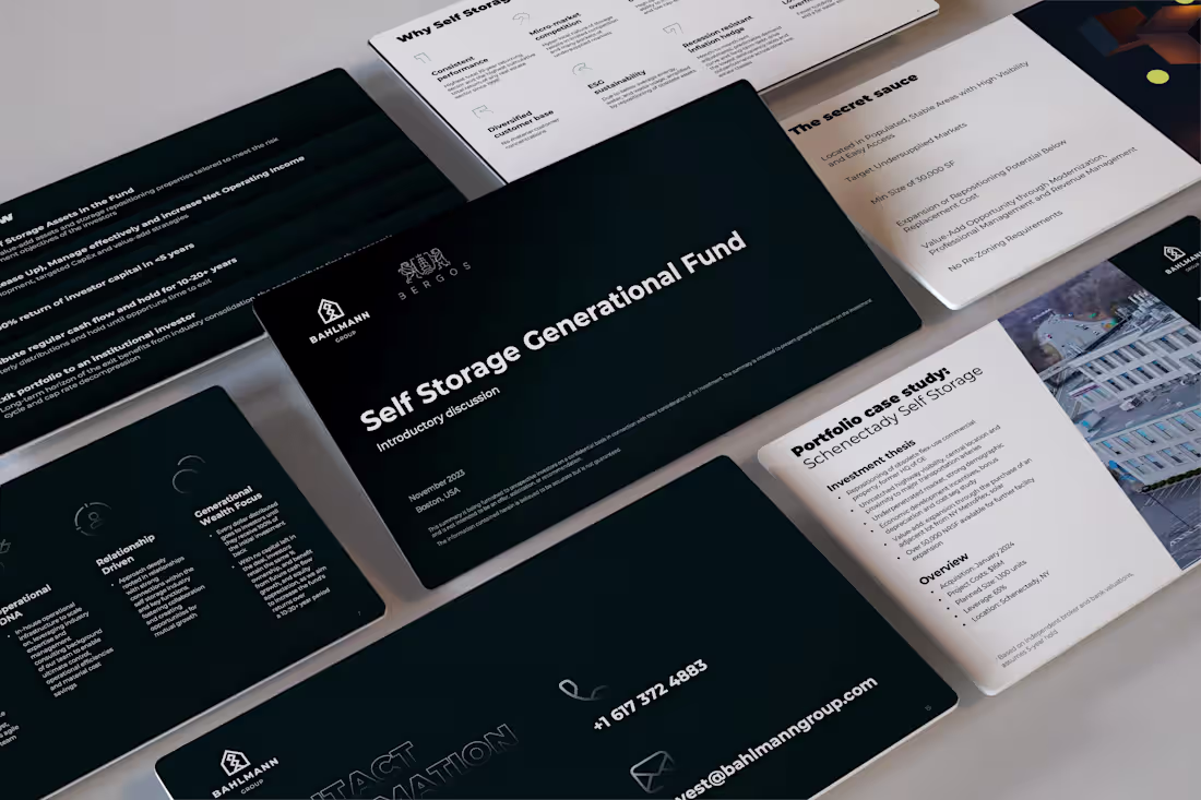 Cover image for BAHLMANN INVESTMENT PITCH DECK
