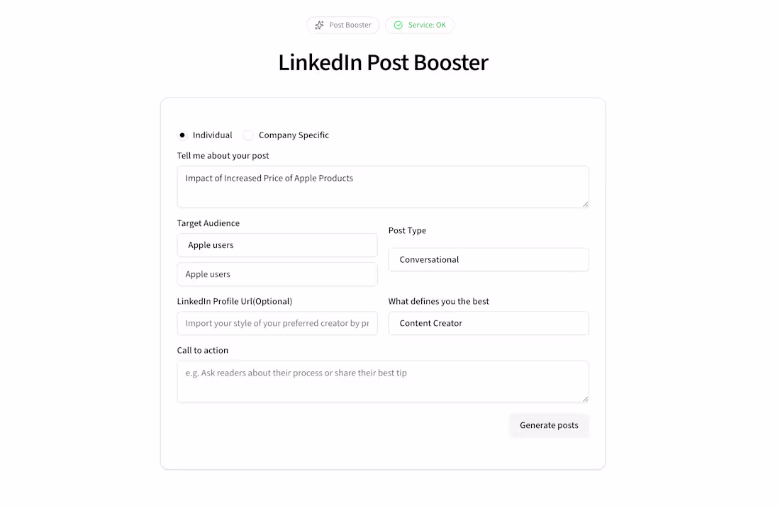 Cover image for Advanced AI-powered LinkedIn post generation