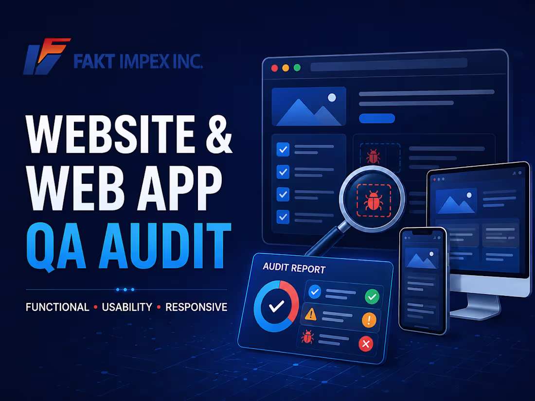 Cover image for Website & Web App QA Testing with Detailed Bug Report