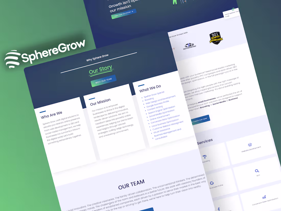 Cover image for Comprehensive Website More Than 20 Pages - Sphere Grow