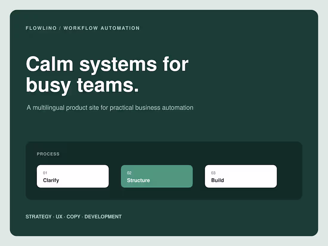 Cover image for Flowlino — Workflow Automation Website for Small Teams